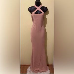 Bell Crisscross Front Mermaid Hem Bridesmaid Dress